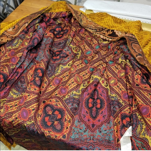 Free People Delphine Kimono Gold Coat XS/S - Picture 7 of 11